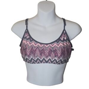 Women's Pink Snake Print Bikini Top (Medium)